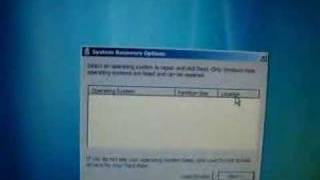 Microsoft Windows Vista Repair feature boot from disk [upl. by Wyne]