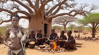 Hadzabe Tribe Traditional Wild Cuisine  Hunting amp Cooking In The Wild [upl. by Iviv225]