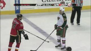 Derek Boogaard vs Brian McGrattan Dec 11 2009  Flames feed [upl. by Yreva436]