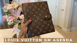 WHATS IN MY LOUIS VUITTON GM AGENDA  Large Ring Agenda [upl. by Derina65]