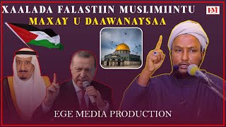 MUXAADARO CUSUB XAALADA FALASTIIN MUSLIMIINTU WEY DAAWANAYSAA  SH XUSEEN CALI [upl. by Htrow]