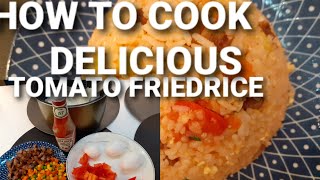 HOW TO COOK TOMATO FRIEDRICE COOKING DELICIOUS FRIEDRICE [upl. by Chivers]