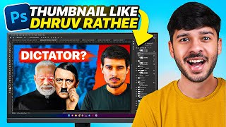 How to Make Thumbnail like dhruvrathee in Photoshop [upl. by Seidule]