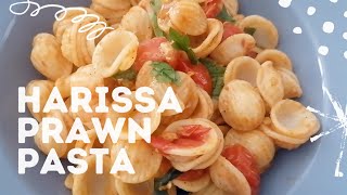 Harissa Prawn Pasta  Easy Recipe [upl. by Yenahpets]