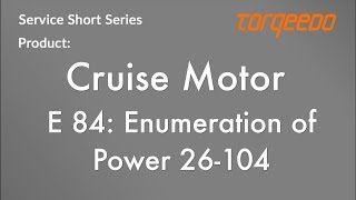 Torqeedo Cruise Motor E 84 Enumeration of Power 26104  Power 243500 [upl. by Bolan604]