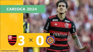 FLAMENGO 3 X 0 MADUREIRA  CAMPEONATO CARIOCA 2024 VEJA OS GOLS [upl. by Ivar]