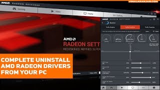 How to delete AMD Radeon drivers from Windows PC Complete Wipe [upl. by Ludba]