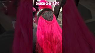 12 Half Pony Half Weave💖Pink Hair Dye Quick Weave Tutorial FtUlaHair shorts [upl. by Oilcareh]