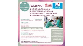 WEBINAR Uso de Milrinona y Dobutamina [upl. by Kalindi]