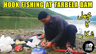 Hook Fishing At Tarbela Dam  Fishing Video JD Food Hunter [upl. by Aicenev599]