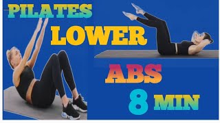 TONED LOWER ABS workout for results  lose fat  8 minute Home Pilates [upl. by Anyg451]