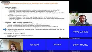 Webinaire RNDTS Registre National des Déchets Terres excavées et Sédiments 110322 [upl. by Lambart]