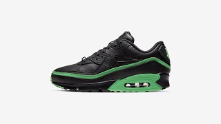 UNDEFEATED x NIKE Air Max 90 Black and Green Spark [upl. by Norword]