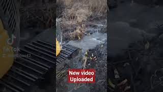 Beaver Dam removal with Excavator shorts beaverdam dirtboss [upl. by Latnahc]