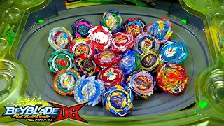 DB amp BU BEYS QUADDRIVE BATTLE In Collision Nebula Beystadium  Beyblade Burst DBBU [upl. by Yrahcaz]