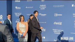 Dodgers Shohei Ohtani and his wife walk the Dodgers Foundation Blue carpet at the Blue Diamond Gala [upl. by Akirre]