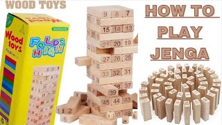 How to play jenga with 4 dice  PLAYING JENGA GAME  What are the rules of Jenga Game Wood Toys [upl. by Johansen]