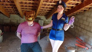 POLICE GIRL finally arrests the ROBBER Roleplay handcuffs ducktape medical gloves not asmr [upl. by Leagiba]