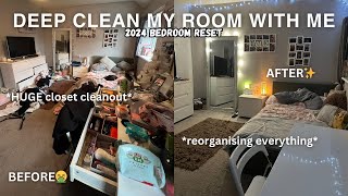 DEEP CLEAN MY ROOM WITH ME  first declutter reorganise amp reset of 2024🧼✨ [upl. by Beasley]