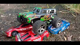 XLH 9125 RC monster truck crushing cars with SST Digger body [upl. by Culver666]