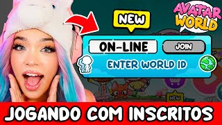 JOGANDO ONLINE COM INSCRITOS NO PAZU AVATAR WORLD  CÓDIGO JOGAR JUNTO JESSY WORLD AO VIVO [upl. by Mireielle]