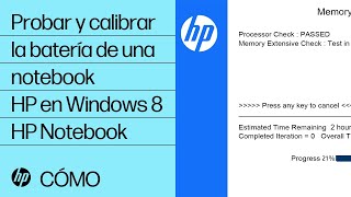 Probar y calibrar la batería de una notebook HP en Windows 8  HP Notebook  HP Support [upl. by Plerre]