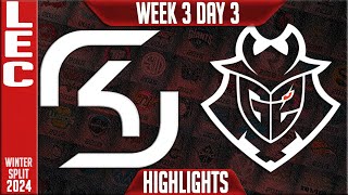 SK vs G2 Highlights  LEC Winter 2024 Week 3 Day 3  SK Gaming vs G2 Esports [upl. by Haelhsa548]