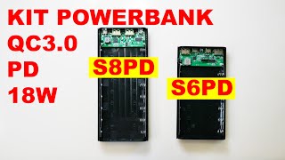 S6PD S8PD KIT Powerbank на 8x18650 и 6x18650 QC30 Power Delivery [upl. by Anis]