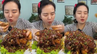 Cow Feet with Spicy Garlic chilli sauce EatingChinese Mukbang [upl. by Marilyn]