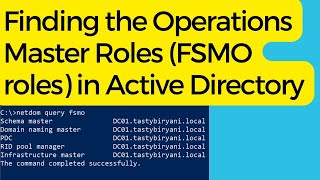 Finding the Operations Master Roles FSMO roles in Active Directory [upl. by Cathrin]