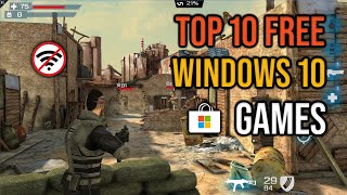 Top 10 FREE Games on Windows 10 Store you can play Offline [upl. by Olnton612]