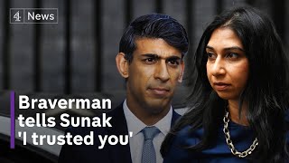 ‘I trusted you’  Suella Braverman delivers brutal resignation letter to Rishi Sunak [upl. by Rodmun]