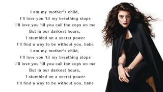 Lorde  Writer In The Dark lyrics [upl. by Nallek]