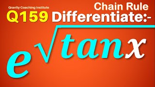 Q159  Differentiate e√tan⁡x  Differentiate e to the power root tanx  Derivative of e√tan⁡x [upl. by Onailil812]