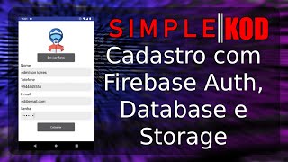 1 Cadastro utilizando Firebase Auth Database e Storage  Kodular [upl. by Cristin740]