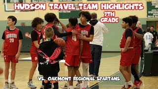 Hudson Travel Basketball 7th Grade Highlights Vs Oakmont Regional Spartans [upl. by Krystyna]