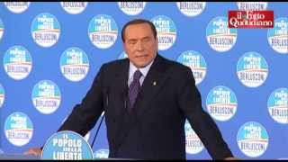 Berlusconi imita Bersani quotSiamo ad un punto dalla sinistraquot 7022013 [upl. by Weldon]