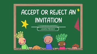 Accepting or rejecting invitations in French DELF A1 Production Écrite  Letter Writing in French [upl. by Nashner]