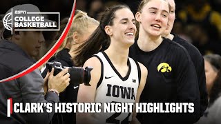 Caitlin Clark drops 49 PTS and BREAKS alltime NCAAW scoring record vs Michigan 👑 [upl. by Bambi]