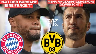 FC BAYERN Toller PKMoment mit Kompany  BVB Nuri Şahin wünscht sich mehr Fingerspitzengefühl [upl. by Enelram400]