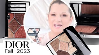 Dior fall 2023 makeup collection 523 Beige Couture eyeshadow palette review [upl. by Rabassa348]