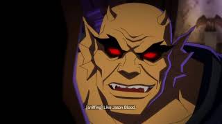 Young Justice the transformation of Jason Blood to Etrigan [upl. by Haiel]