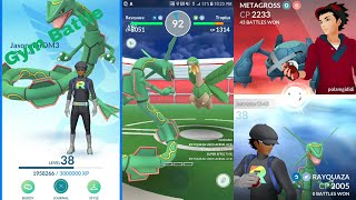 Pokemon Go Rayquaza Gym Battling amp More [upl. by Naej]