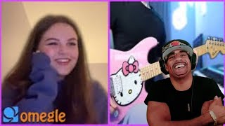 REACTING TO THEDOOO Playing Guitar on Omegle but I pretend Im a beginner 2  RAPPER REACTS [upl. by Eleinad]