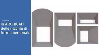 Come fare in ARCHICAD delle nicchie di forma personale [upl. by Ehsiom]