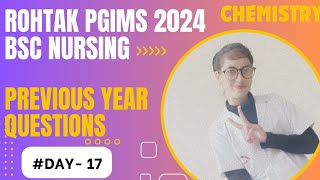 Previous year questions PGIMS Rohtak BSCNURSING 2024 pgimsrohtakbscnursing bscnursing nursing [upl. by Uos]