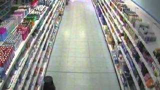 CCTV Terrifying shop raid ordeal for Liverpool workers [upl. by Assirolc]