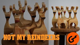 Scrap Wood Reindeers made from salvaged table top and old shelves [upl. by Yesrej604]