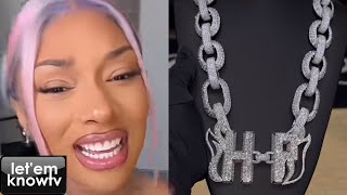 Megan Thee Stallion Award Herself With A New Diamond Chain From Eliantte😤💎💧💦 [upl. by Halimeda]