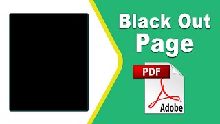 How to blackout a page on a pdf document in Adobe Acrobat Pro DC 2022 [upl. by Carman]